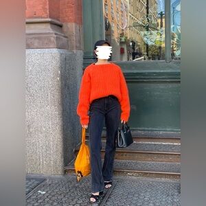 GIGANTIC OVERSIZED ORANGE SWEATER